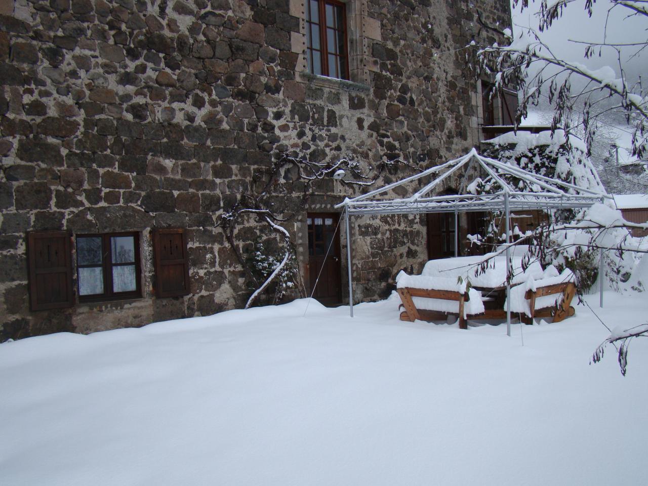 Jardin sous la neige